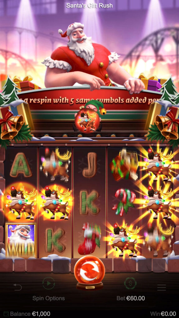 รูปแบบการเล่นเกม Santa’s Gift Rush