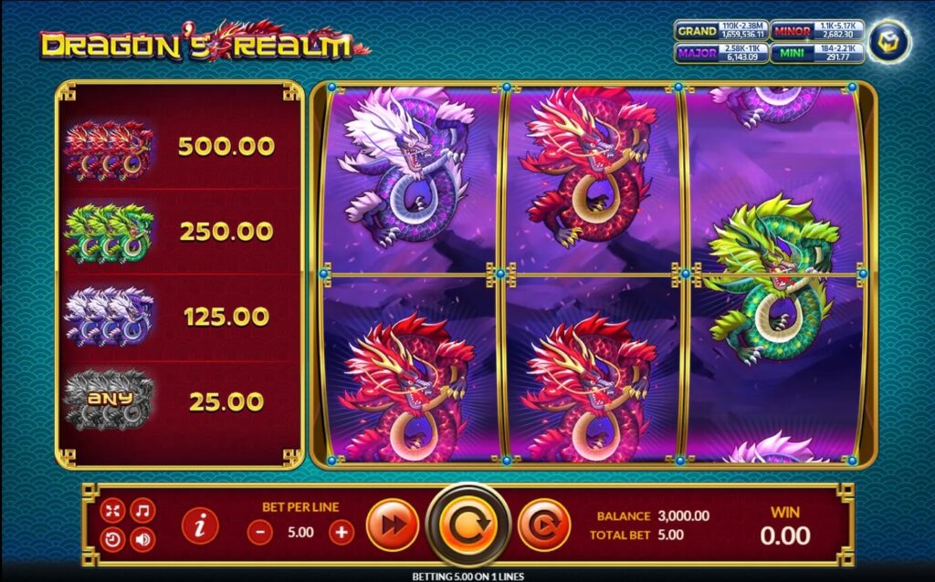 รีวิว เกมสล็อต Dragon's Realm